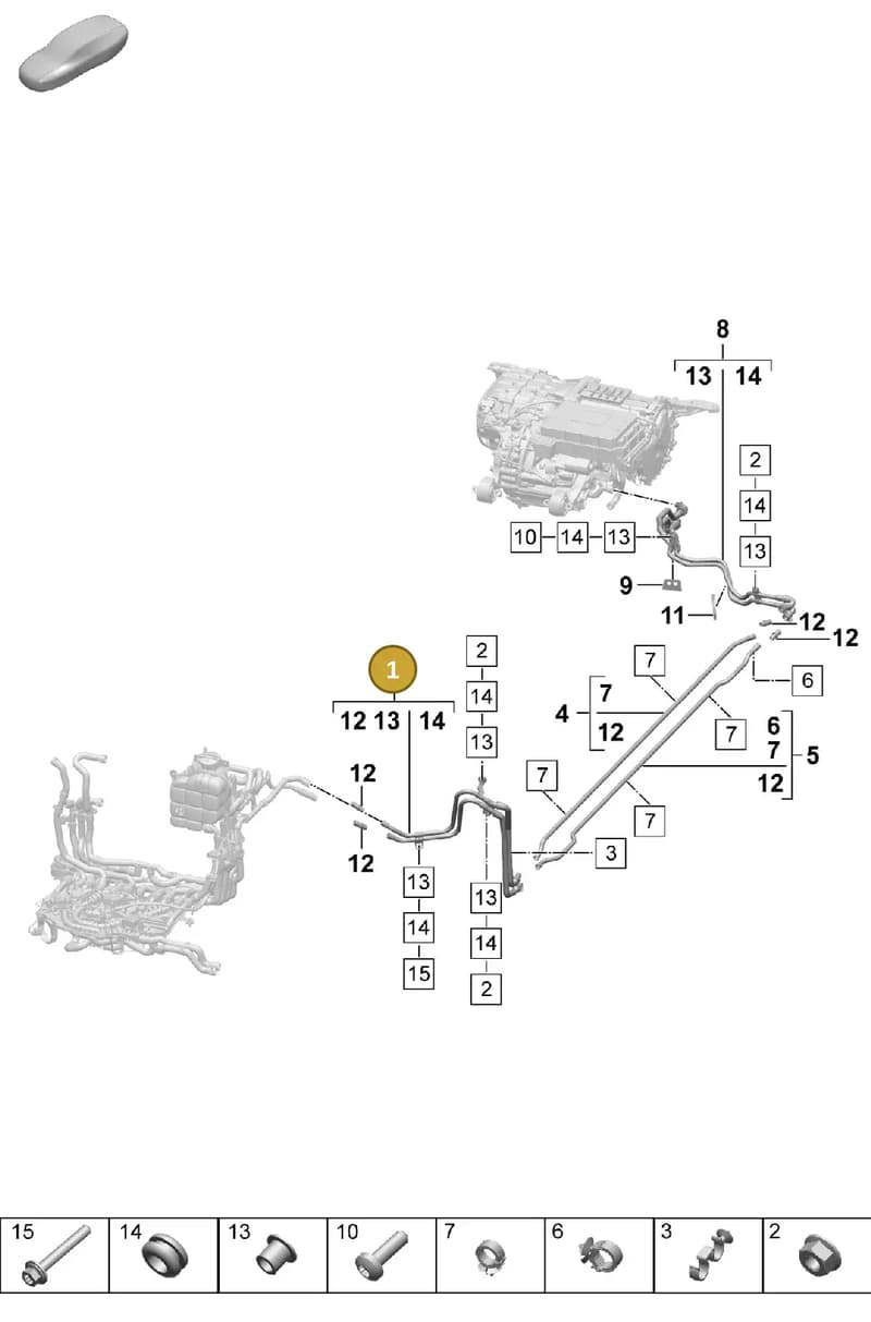 9J1121151 — Porsche Taycan Sport Turismo (2023-2025) diagram p64155070, position 1