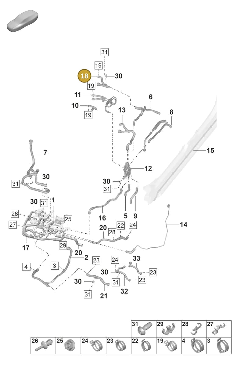 9J1121177 — Porsche Taycan Sport Turismo (2019-2024) diagram p56155050, position 18