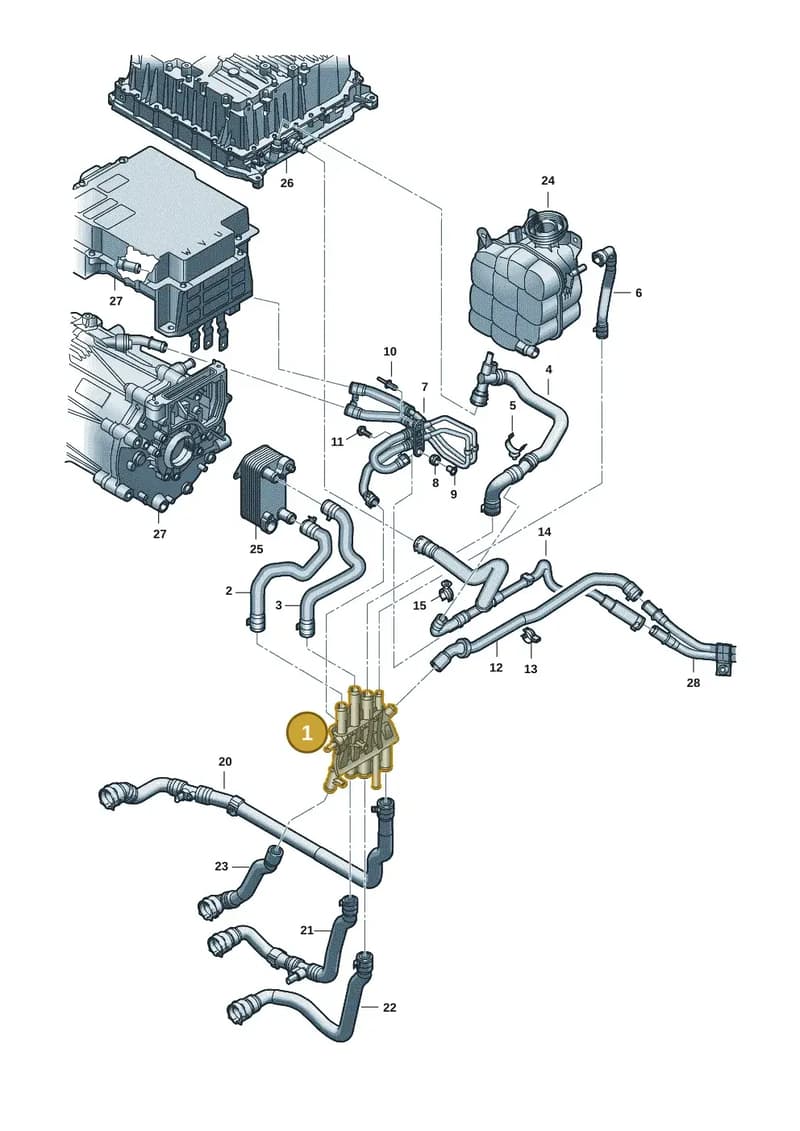 9J1121187A — Audi RS e-tron GT (2020-2025) diagram 4j1121150, position 1