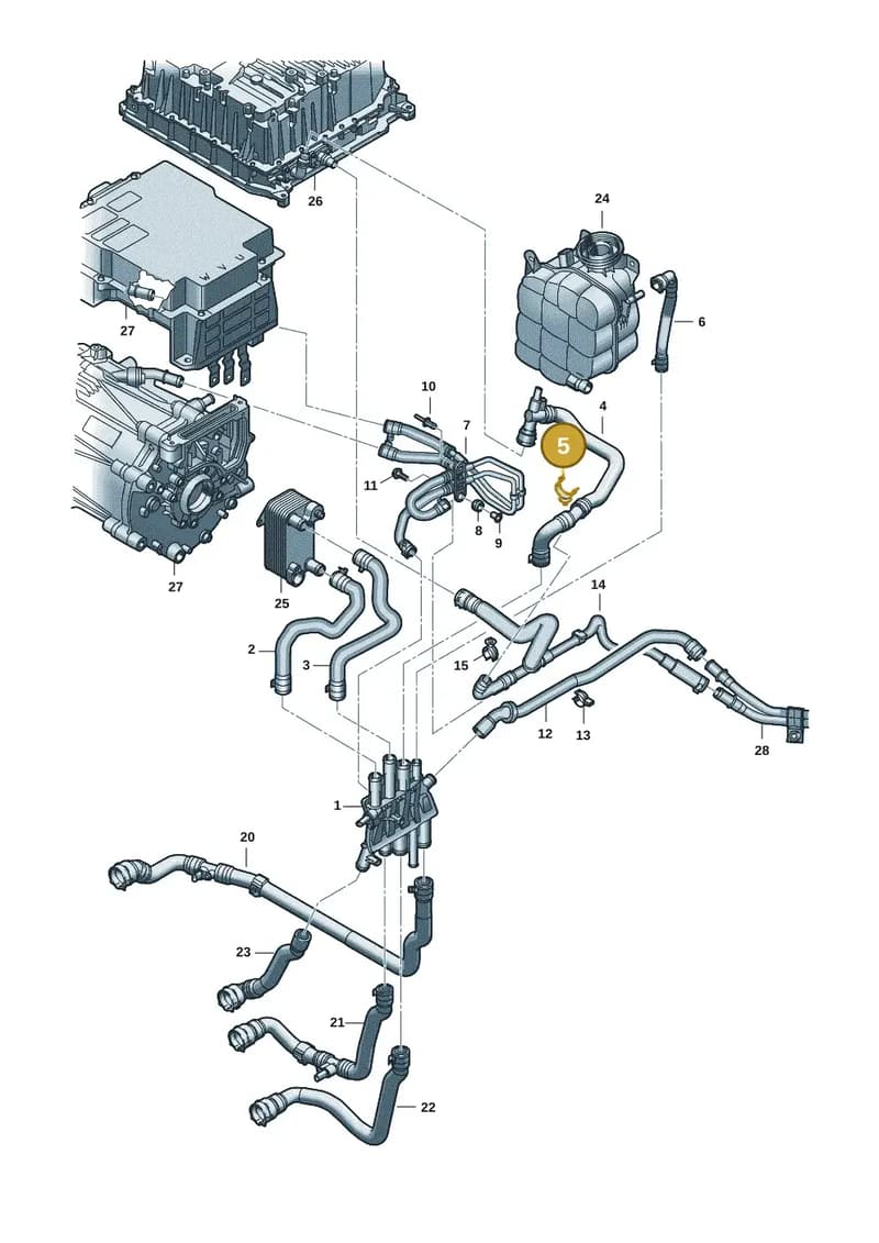 9J1121233A — Audi RS e-tron GT (2020-2025) diagram 4j1121150, position 5