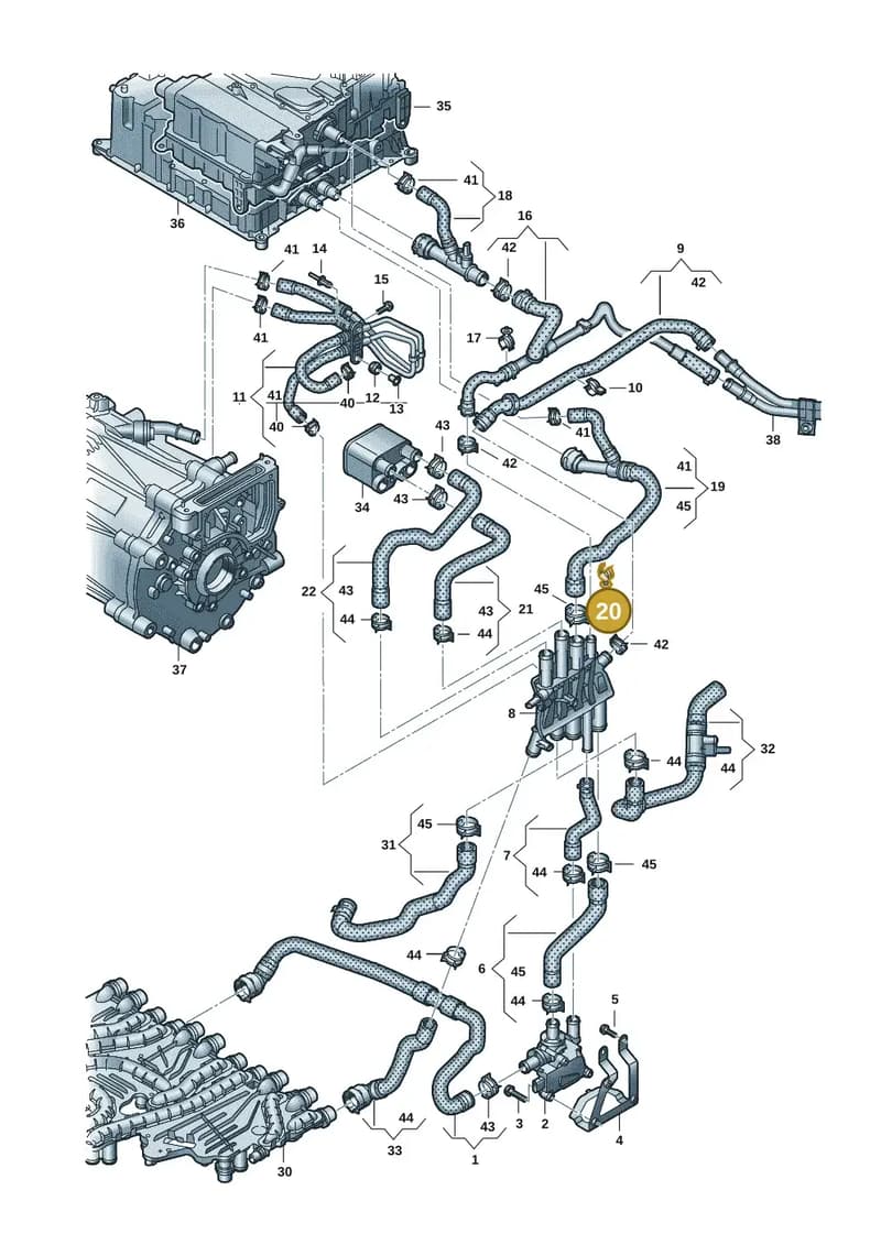 9J1121233 — Audi RS e-tron GT (2020-2025) diagram 4j1121050, position 20