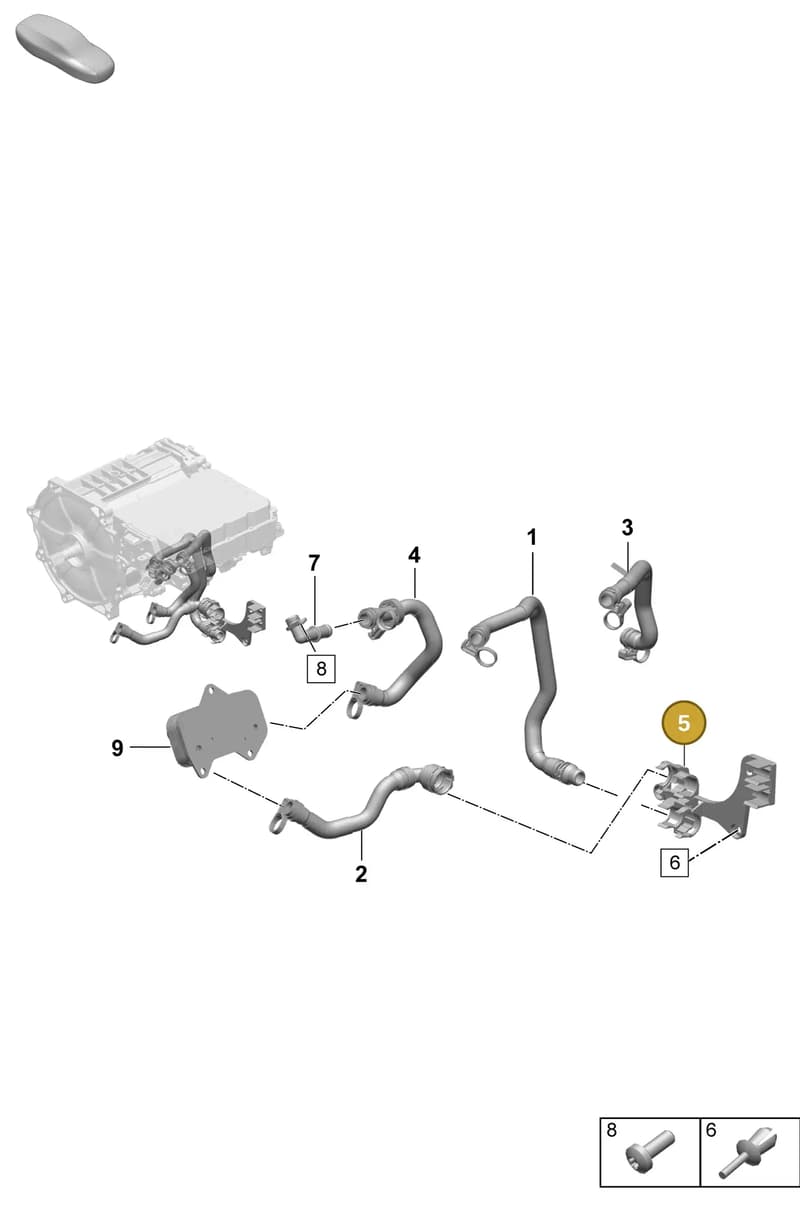 9J1121264 — Porsche Taycan Sport Turismo (2023-2025) diagram p64155550, position 5
