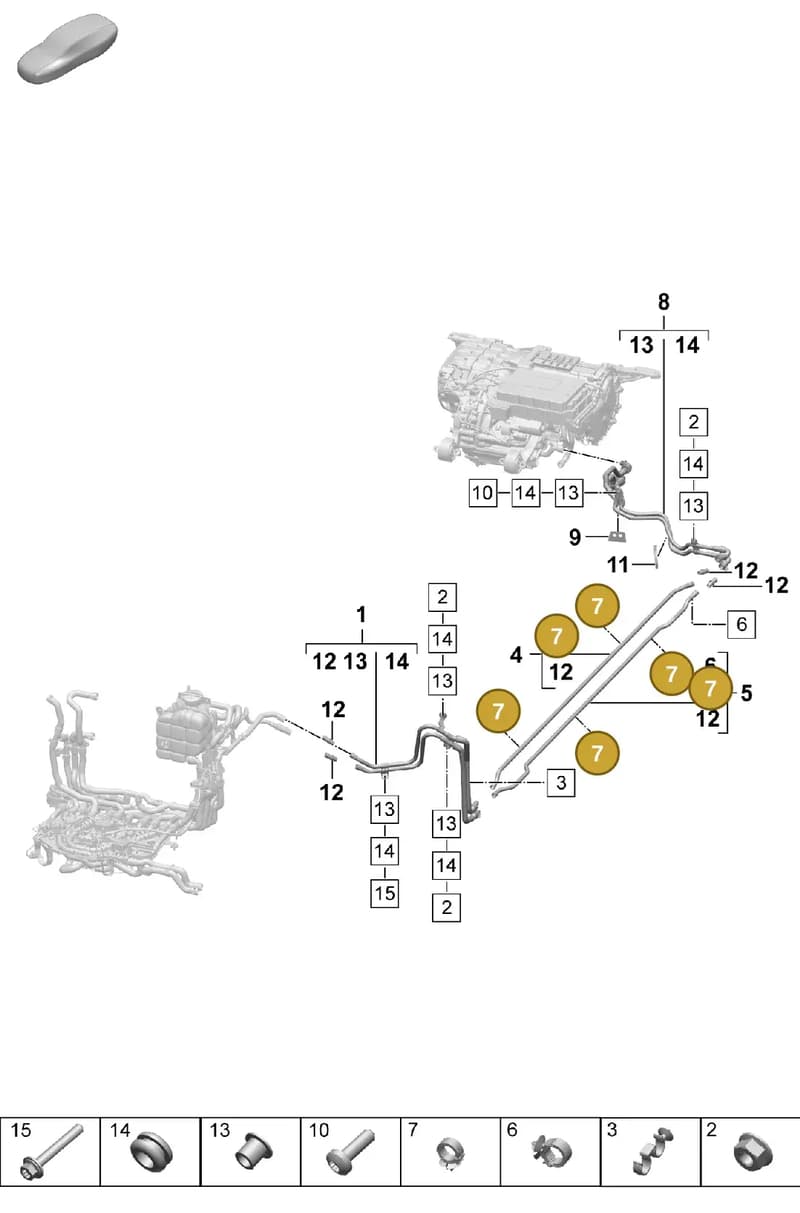 9J1121313 — Porsche Taycan Sport Turismo (2023-2025) diagram p64155070, position 7