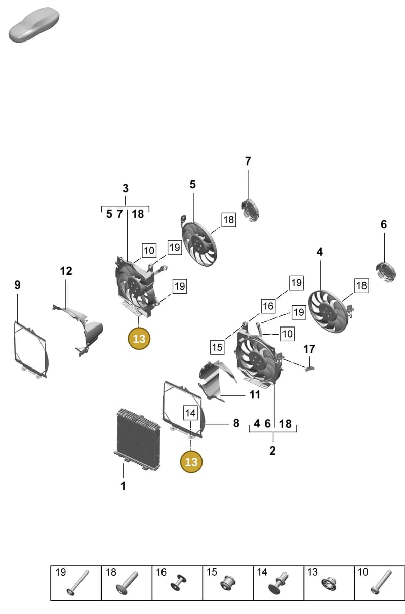 9J1121337 — Porsche Taycan Sport Turismo (2023-2025) diagram p64155200, position 13