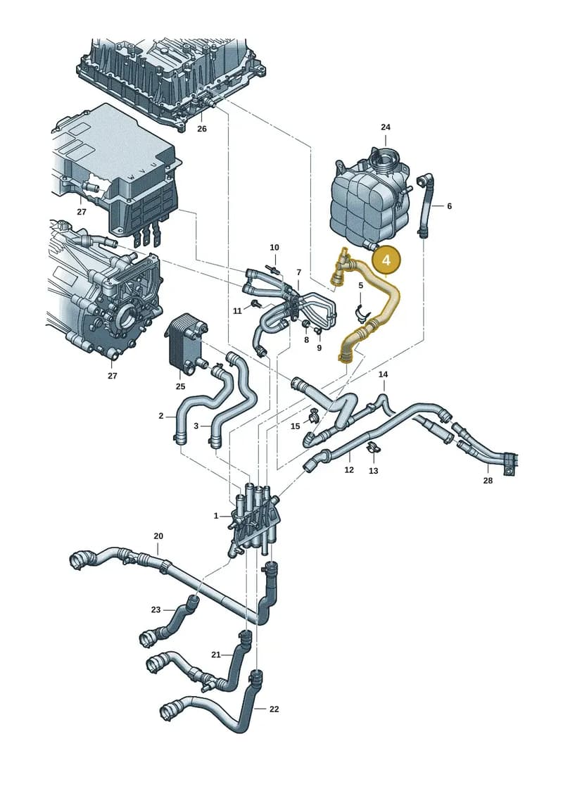 9J1121444A — Audi RS e-tron GT (2020-2025) diagram 4j1121150, position 4