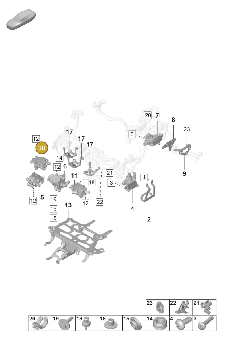 9J1121516 — Porsche Taycan Sport Turismo (2019-2024) diagram p56155010, position 10