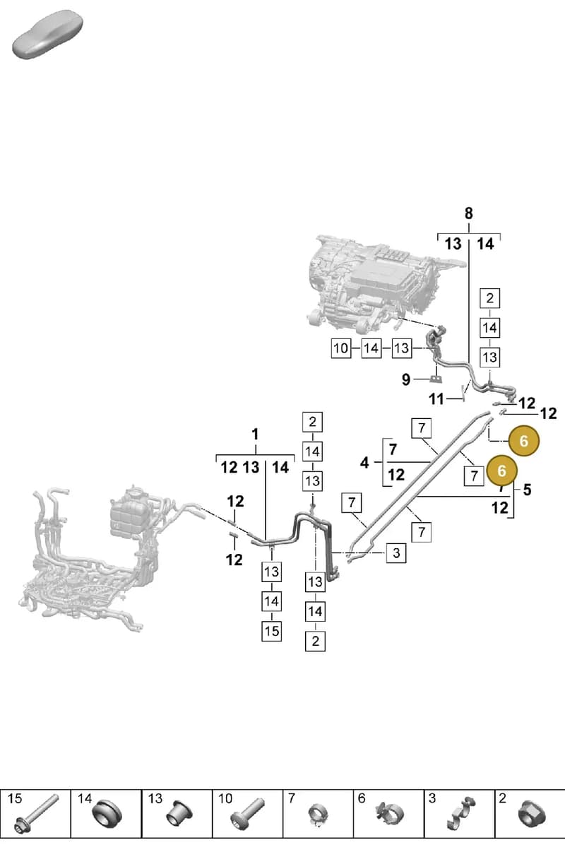 9J1121521 — Porsche Taycan Sport Turismo (2023-2025) diagram p64155070, position 6