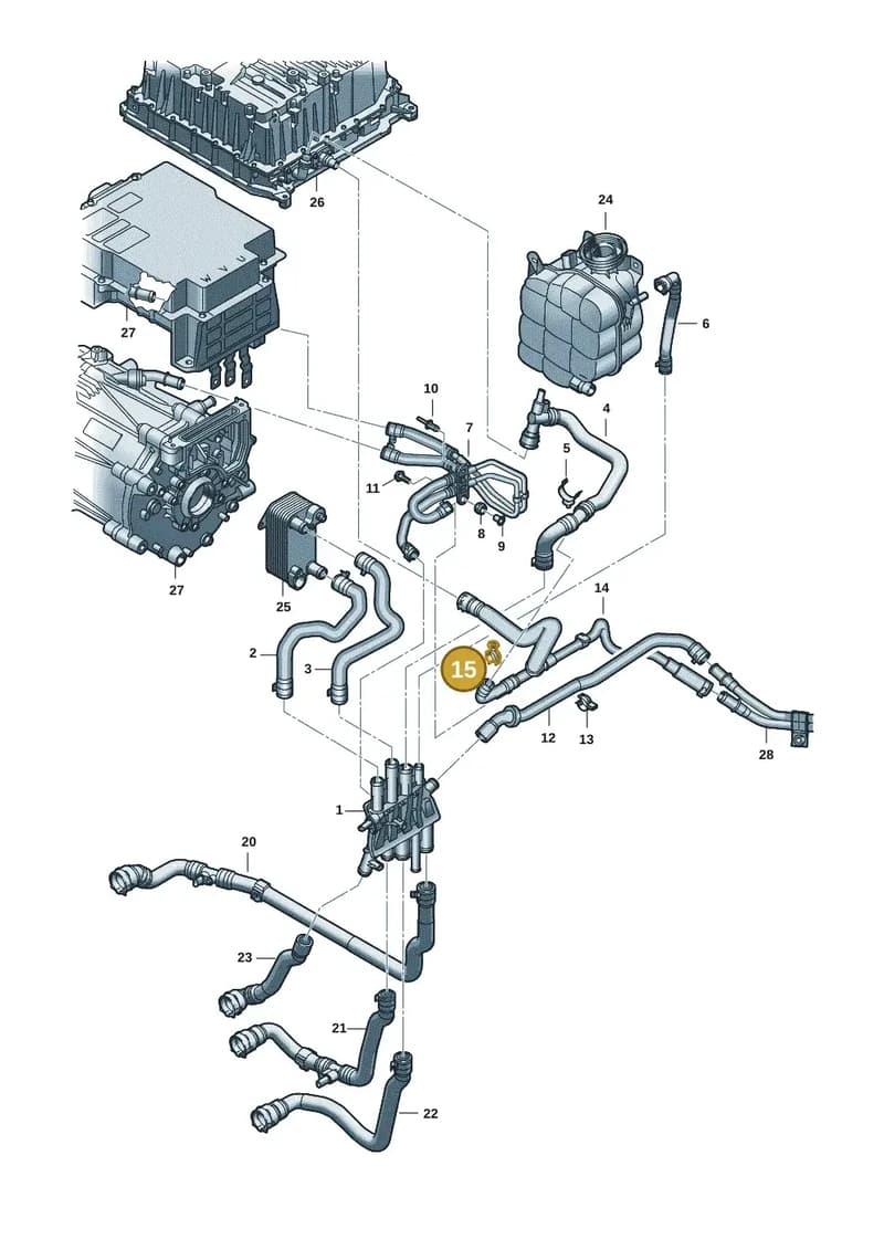 9J1121522 — Audi RS e-tron GT (2020-2025) diagram 4j1121150, position 15