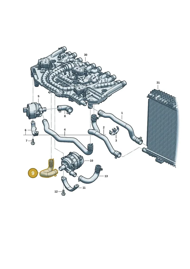 9J1121548B — Audi RS e-tron GT (2020-2025) diagram 4j1121100, position 9