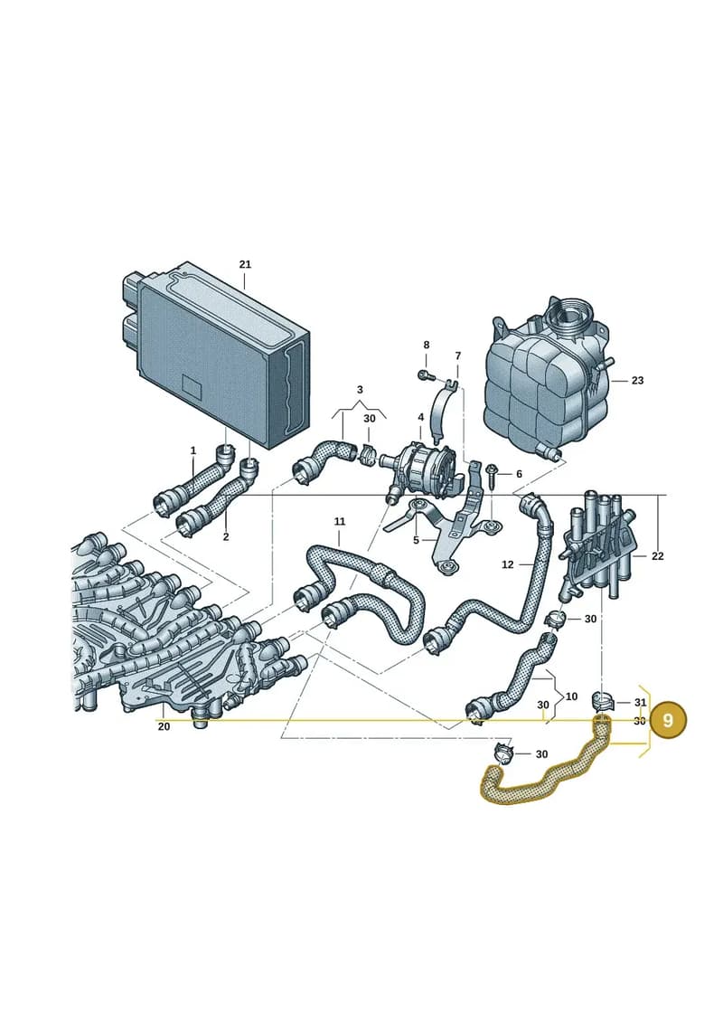 9J1121550 — Audi RS e-tron GT (2020-2025) diagram 4j1121020, position 9