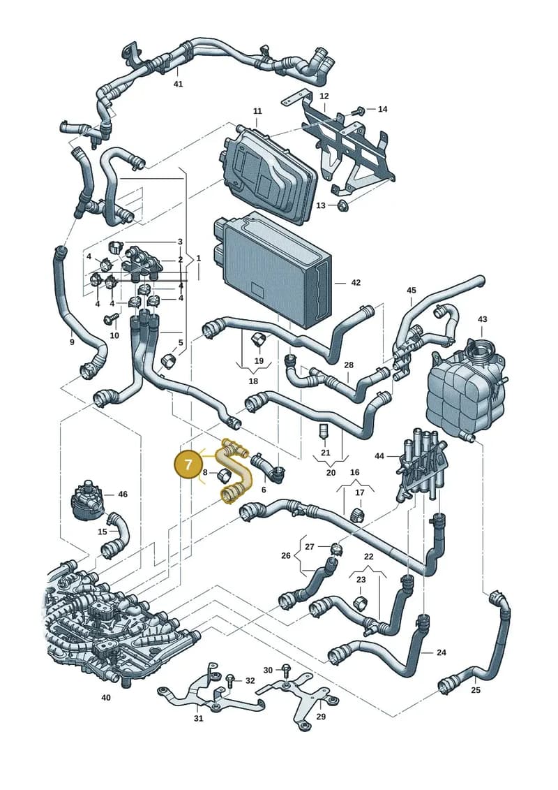 9J1121624B — Audi RS e-tron GT (2020-2025) diagram 4j1121120, position 7