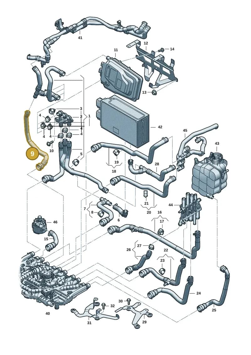9J1121629B — Audi RS e-tron GT (2020-2025) diagram 4j1121120, position 9