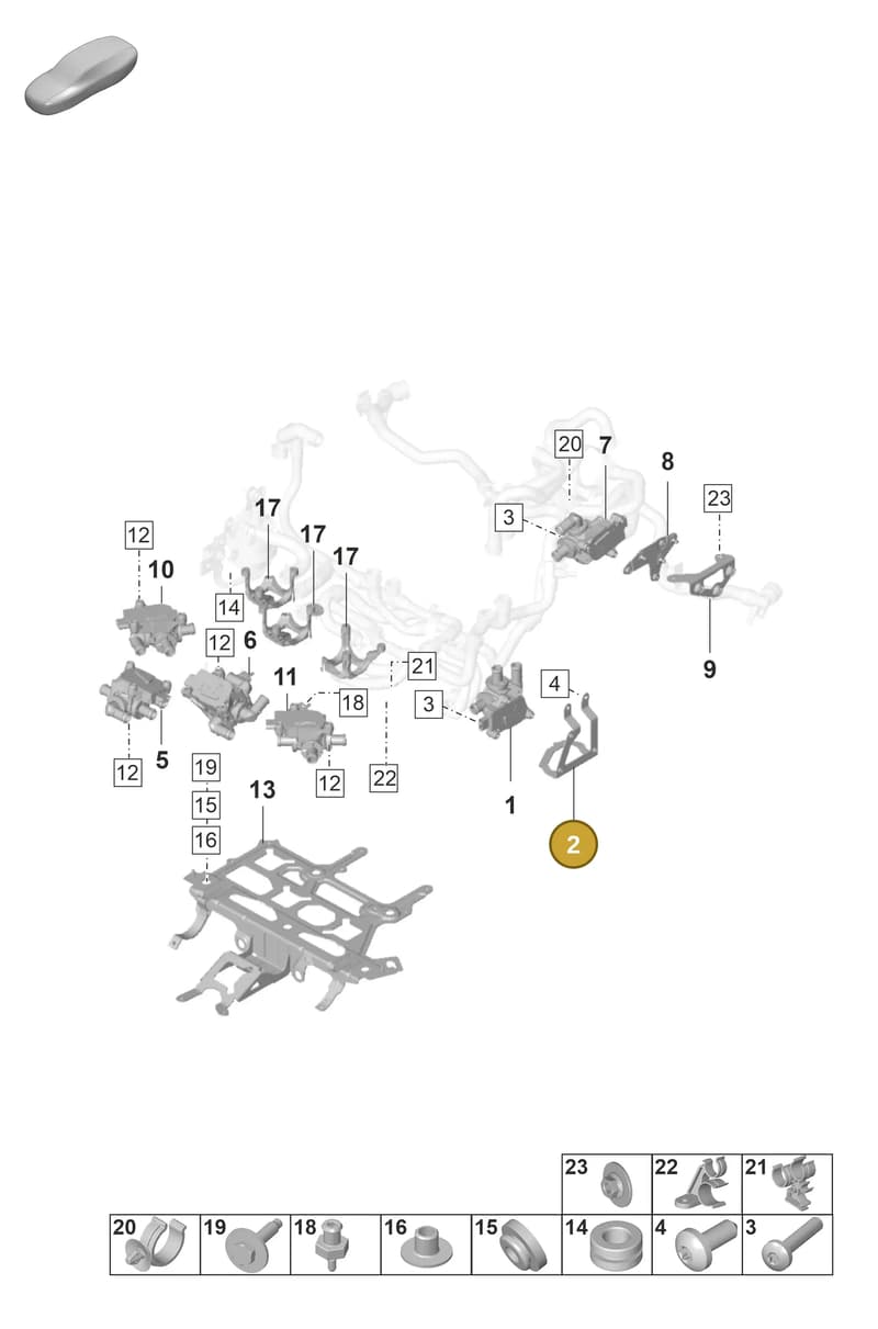 9J1121641 — Porsche Taycan Sport Turismo (2019-2024) diagram p56155010, position 2