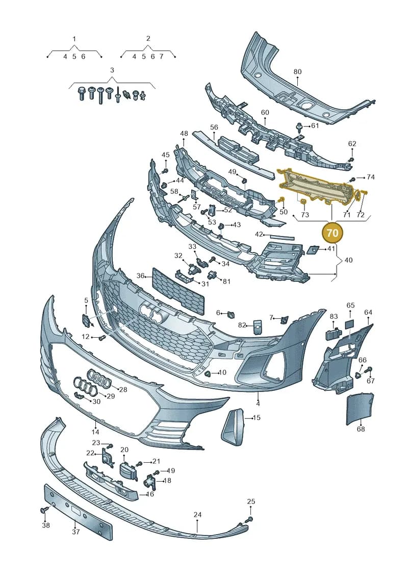 9J1121754DOK1 — Audi RS e-tron GT (2020-2025) diagram 4j1807100, position 70