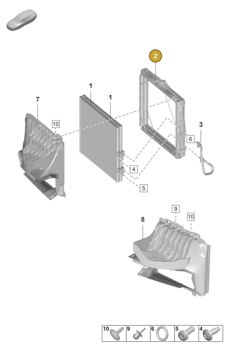 9J1122356A — Porsche Taycan Sport Turismo (2023-2025) diagram p56814100, position 2
