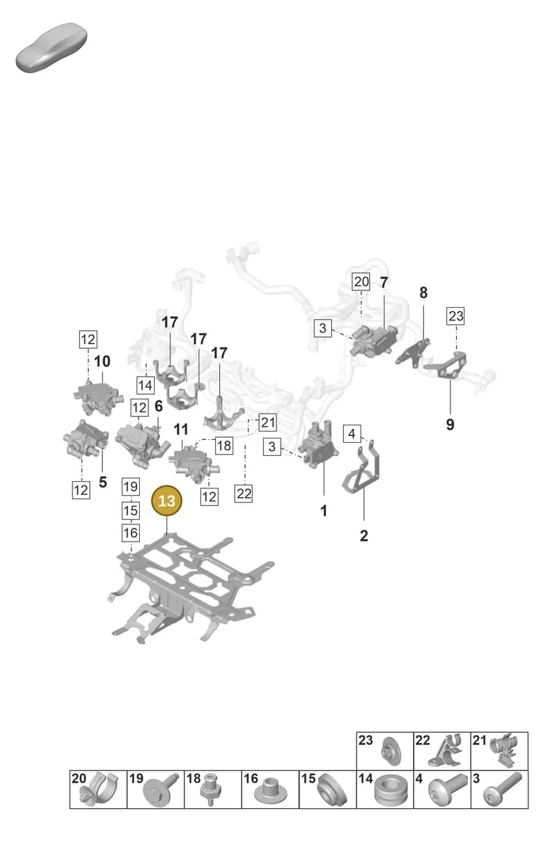 9J1122922 — Porsche Taycan Sport Turismo (2019-2024) diagram p56155010, position 13