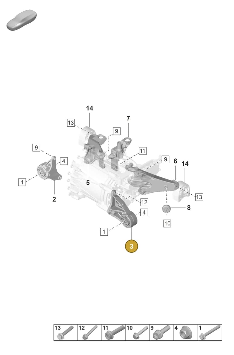 9J1199161B — Porsche Taycan Sport Turismo (2019-2024) diagram p56159000, position 3