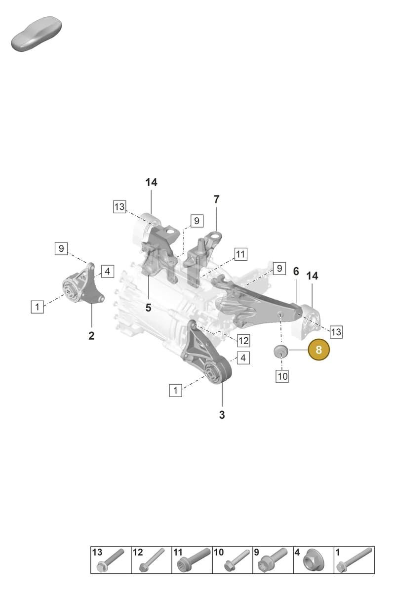 9J1199741 — Porsche Taycan Sport Turismo (2019-2024) diagram p56159000, position 8