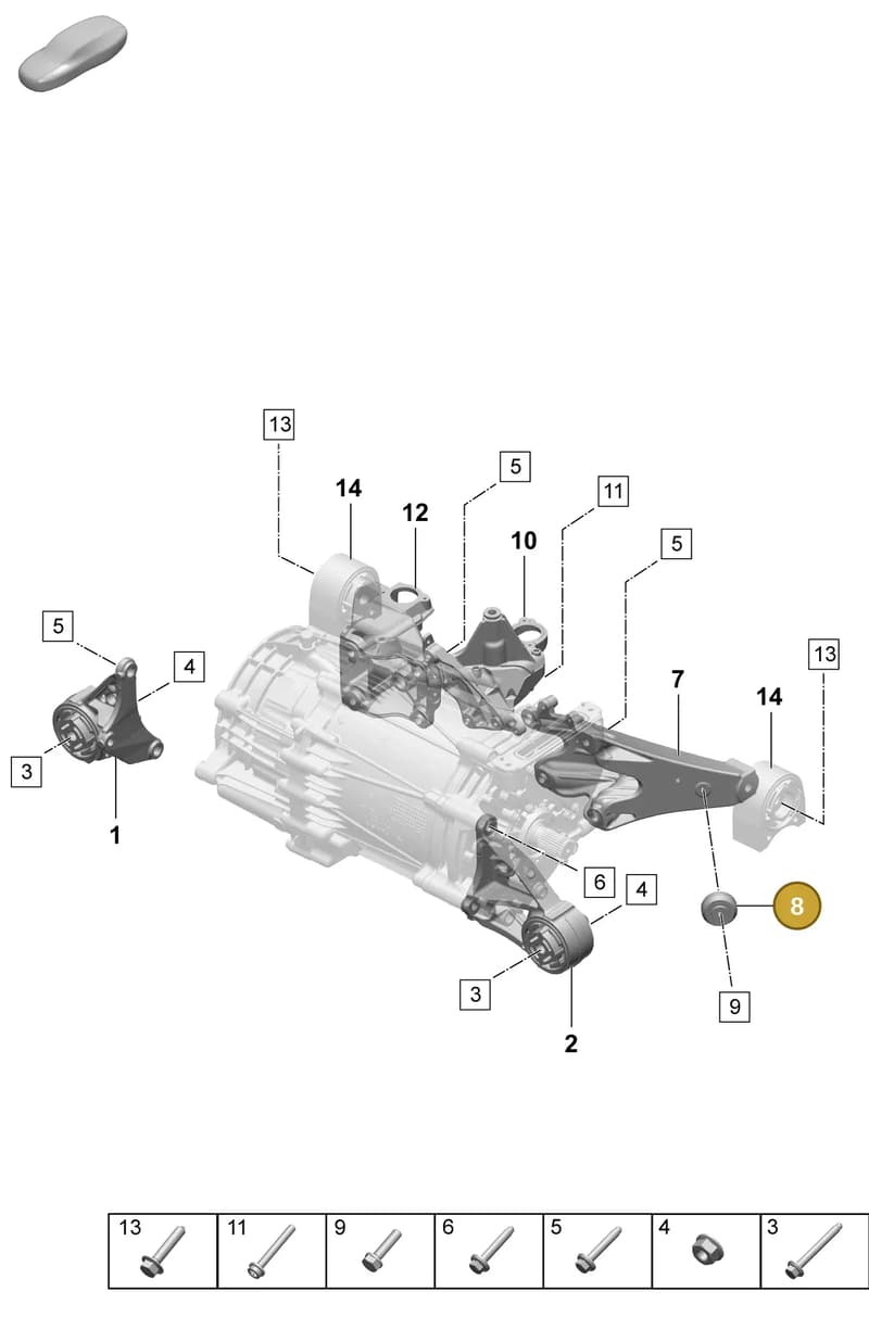 9J1199741 — Porsche Taycan Sport Turismo (2023-2025) diagram p64159000, position 8