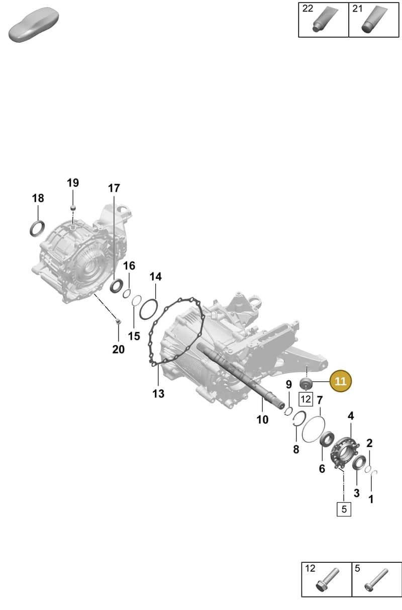 9J1301316 — Porsche Taycan Sport Turismo (2023-2025) diagram p64354100, position 11