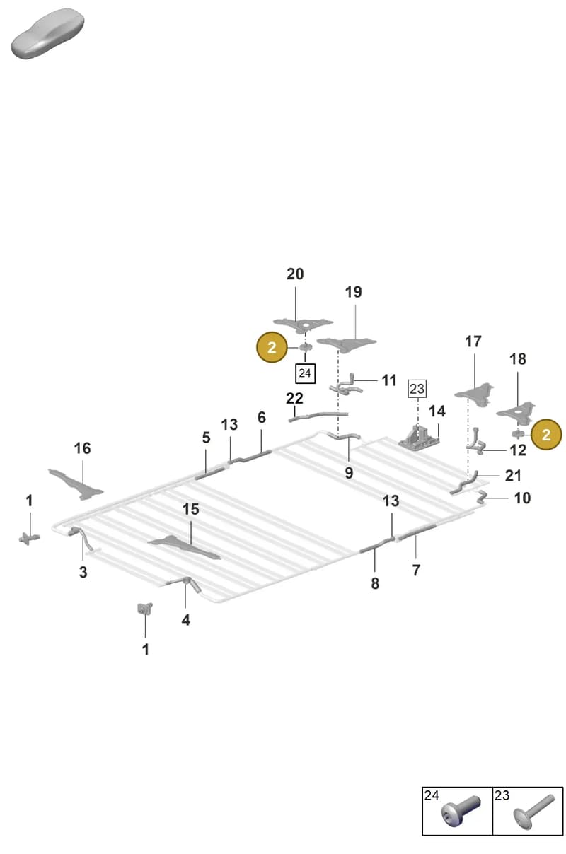 9J1331519B — Porsche Taycan Sport Turismo (2019-2024) diagram p56251050, position 2