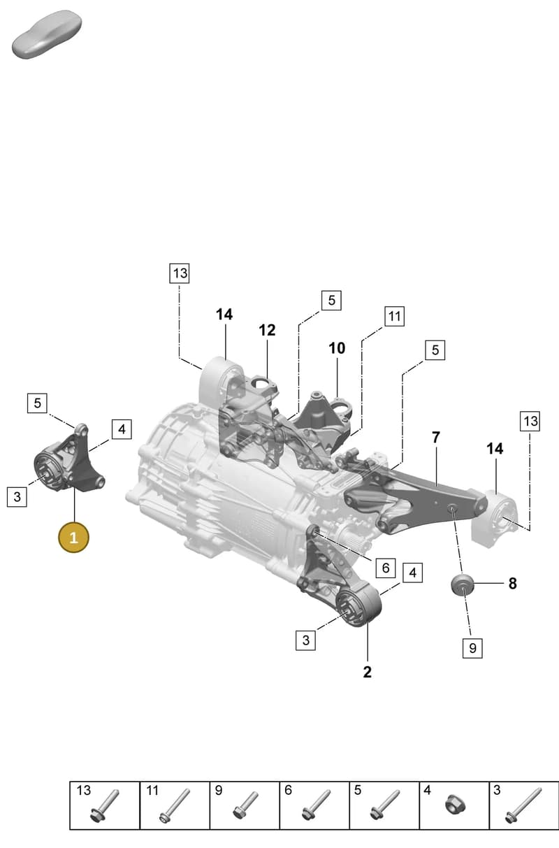 9J1399226A — Porsche Taycan Sport Turismo (2023-2025) diagram p64159000, position 1