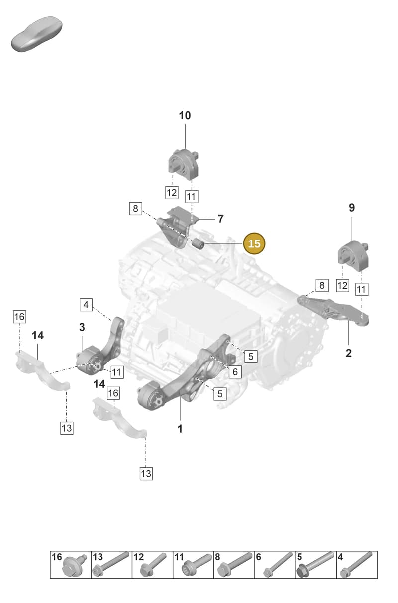 9J1399383 — Porsche Taycan Sport Turismo (2019-2024) diagram p56159050, position 15