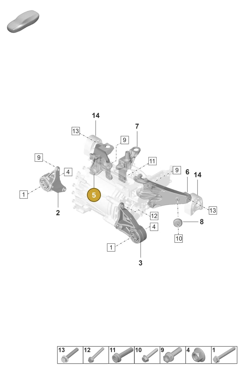 9J1399514B — Porsche Taycan Sport Turismo (2019-2024) diagram p56159000, position 5