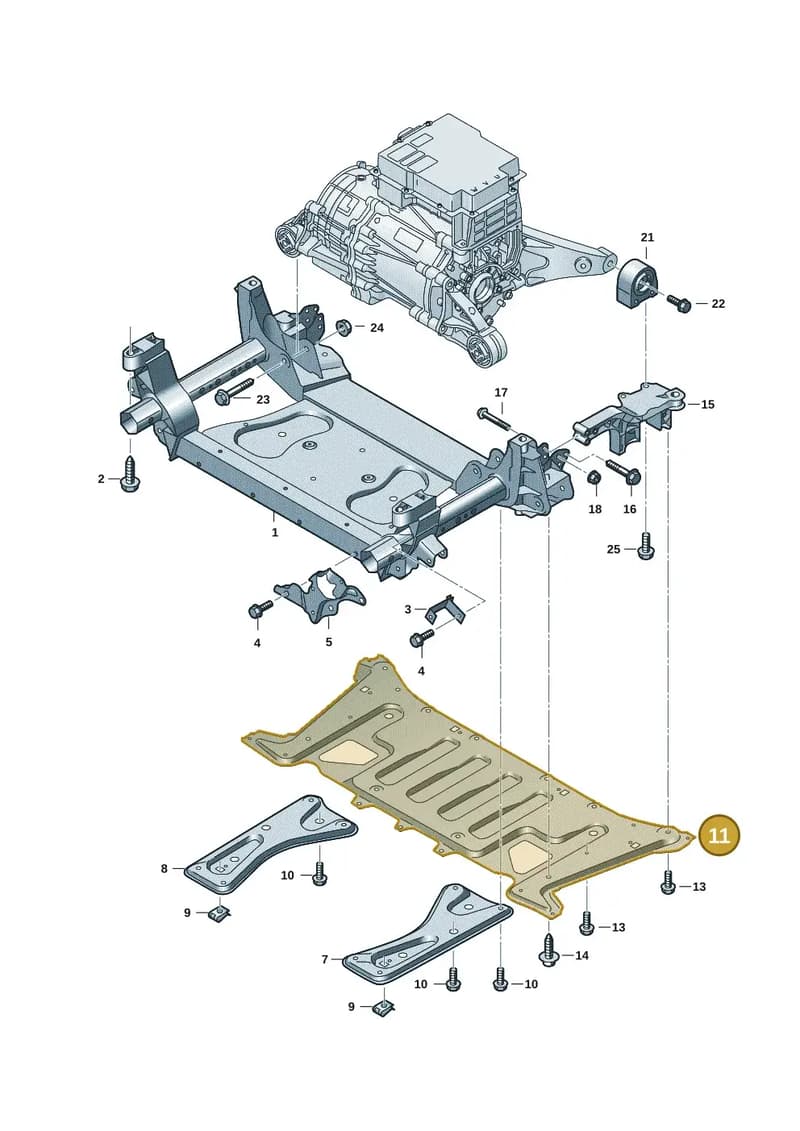 9J1407129J — Audi RS e-tron GT (2020-2025) diagram 4j1399000, position 11