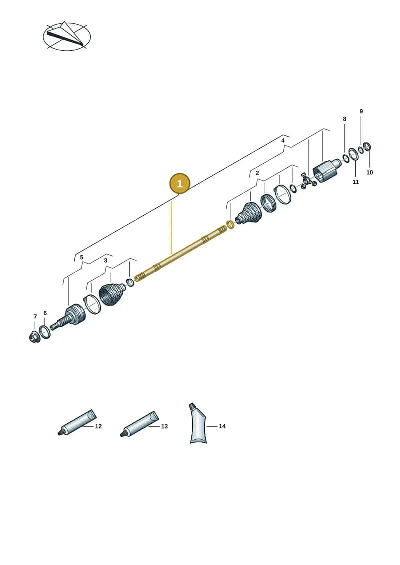 9J1407271P — Audi RS e-tron GT (2020-2025) diagram 4j1407050, position 1