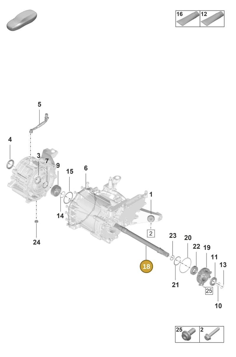 9J1409353A — Porsche Taycan Sport Turismo (2019-2024) diagram p56354100, position 18