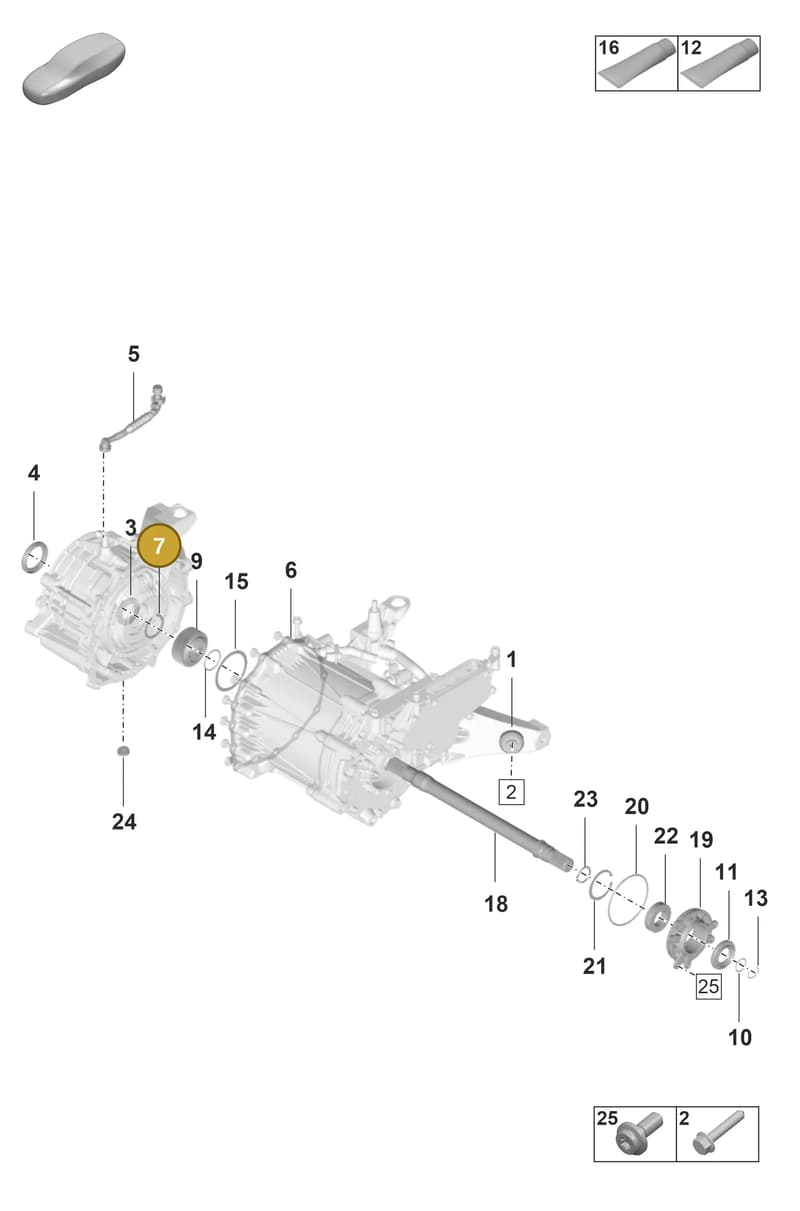 9J1409413 — Porsche Taycan Sport Turismo (2019-2024) diagram p56354100, position 7