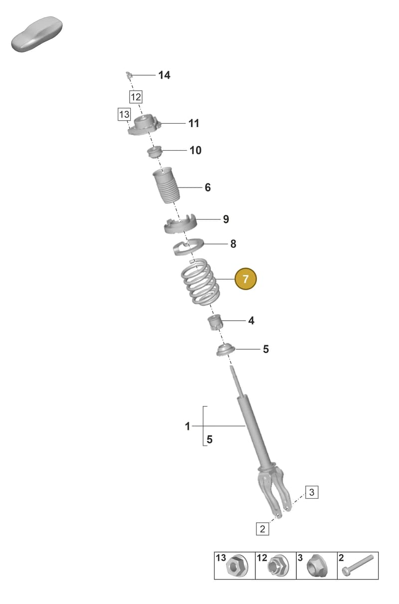 9J1411105504 — Porsche Taycan Sport Turismo (2019-2024) diagram p56402010, position 7