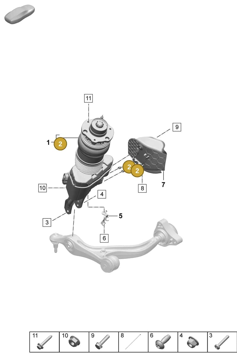 9J1412047 — Porsche Taycan Sport Turismo (2023-2025) diagram p64402010, position 2