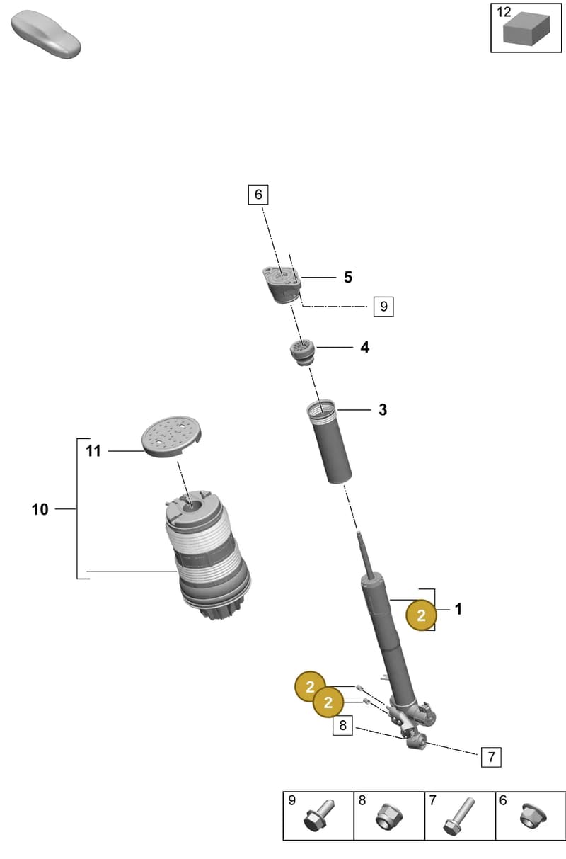 9J1412047 — Porsche Taycan Sport Turismo (2023-2025) diagram p64502020, position 2