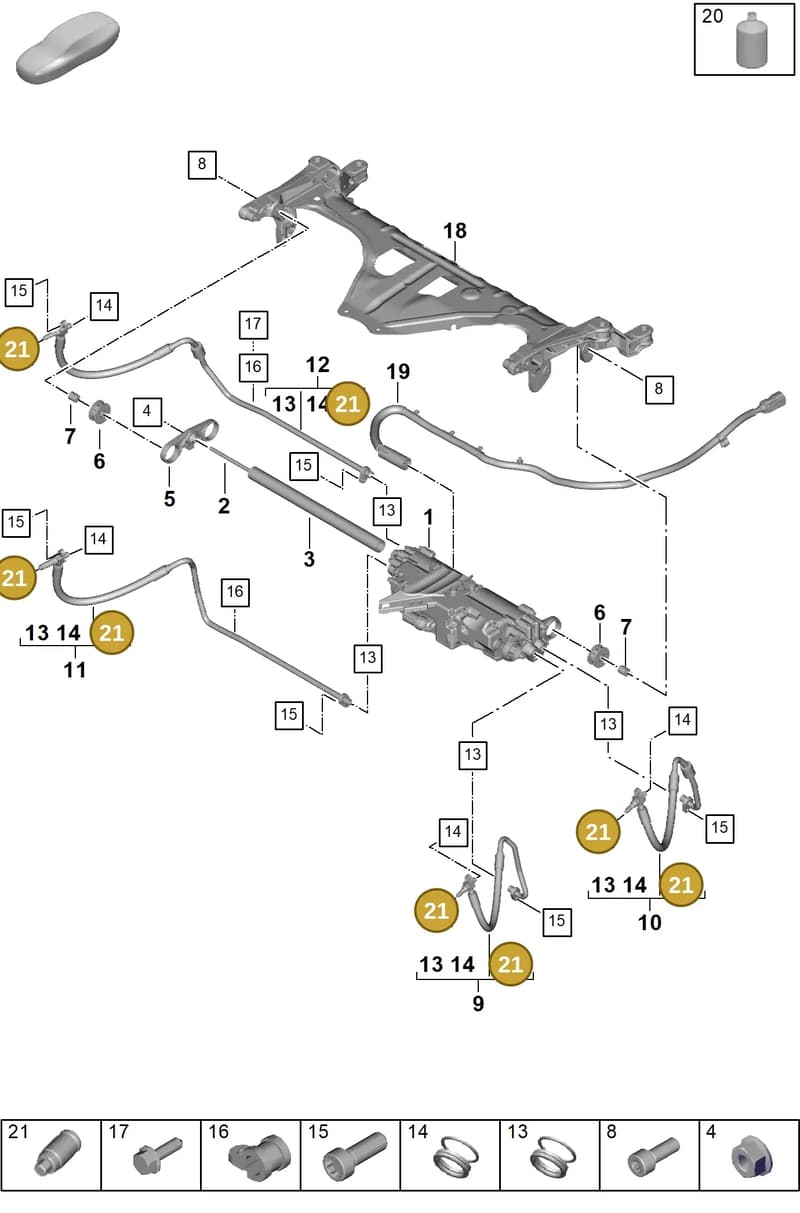 9J1412047 — Porsche Panamera (2023-2025) diagram p62402050, position 21