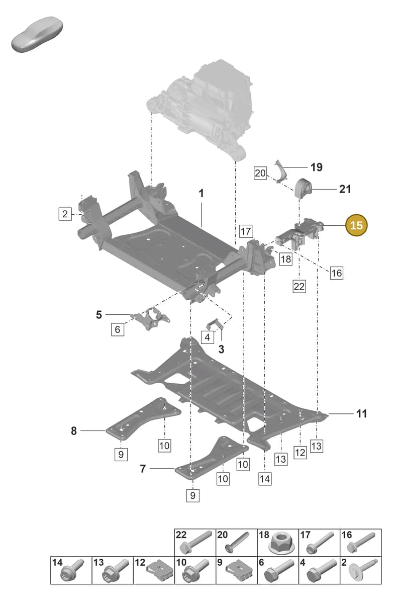 9J1413358A — Porsche Taycan Sport Turismo (2019-2024) diagram p56401000, position 15