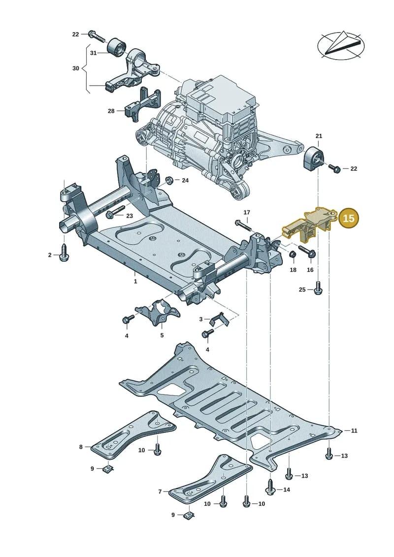 9J1413358B — Audi RS e-tron GT (2020-2025) diagram 4j1399200, position 15