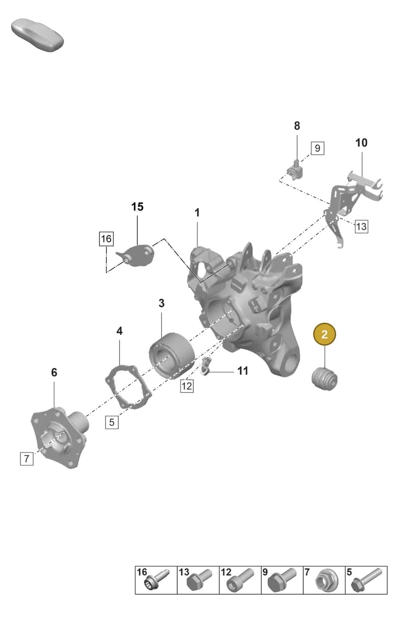 9J1501341 — Porsche Taycan Sport Turismo (2023-2025) diagram p64501020, position 2