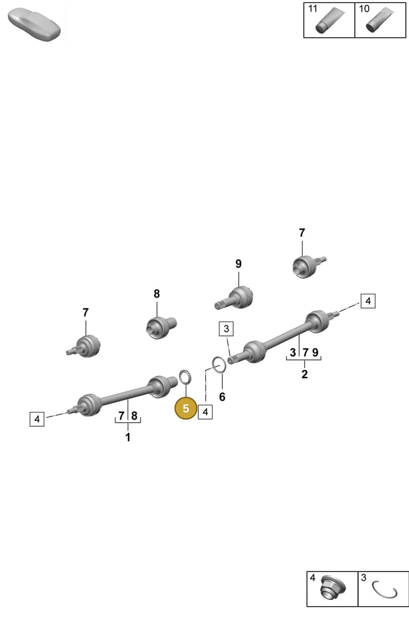 9J1501811 — Porsche Taycan Sport Turismo (2023-2025) diagram p64501100, position 5