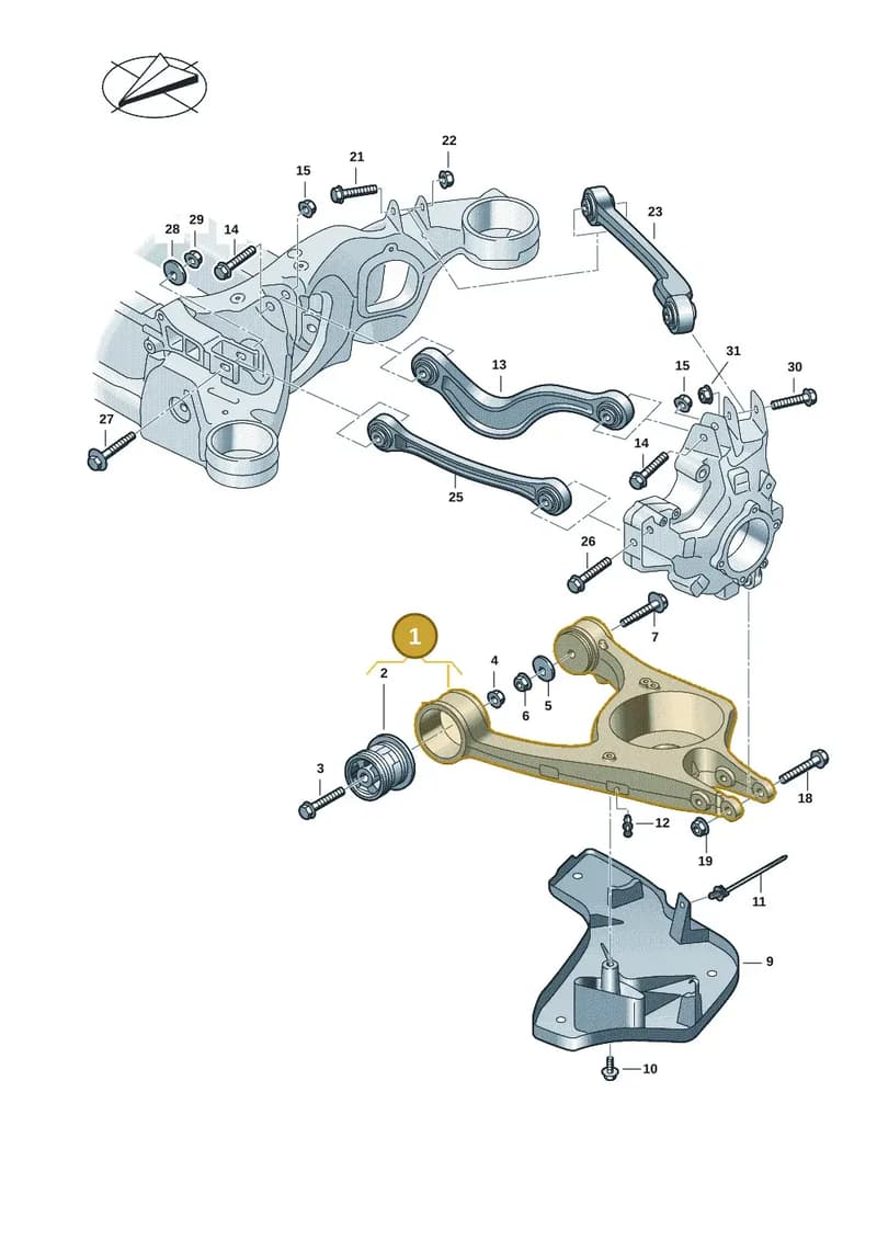 9J1505312A — Audi RS e-tron GT (2020-2025) diagram 4j1505300, position 1