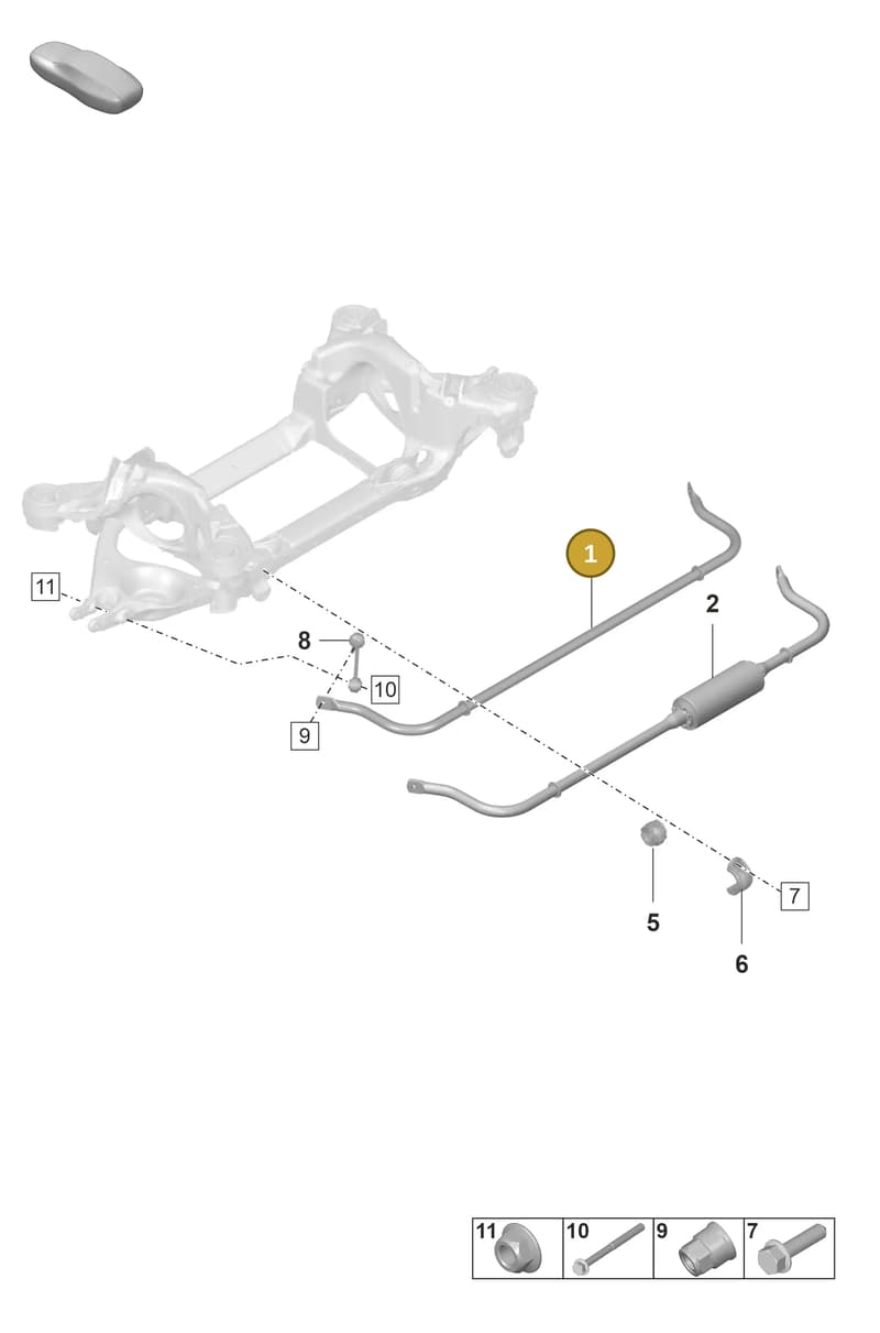 9J1511025CY — Porsche Taycan Sport Turismo (2019-2024) diagram p56501310, position 1