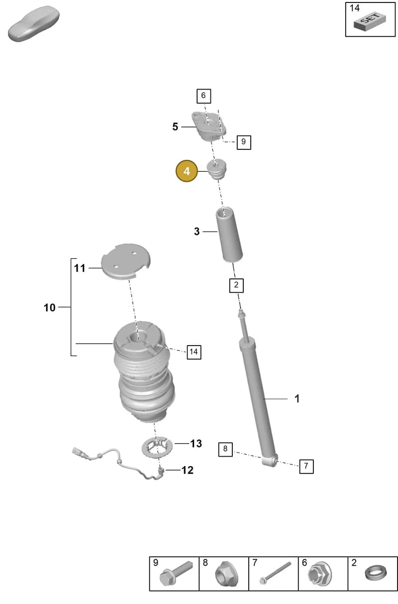 9J1512131B — Porsche Taycan Sport Turismo (2019-2024) diagram p56502000, position 4