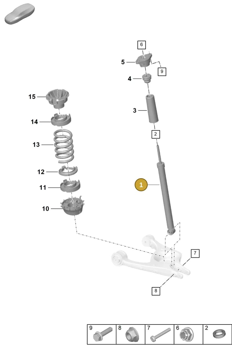 9J1513035E — Porsche Taycan Sport Turismo (2019-2024) diagram p56502010, position 1