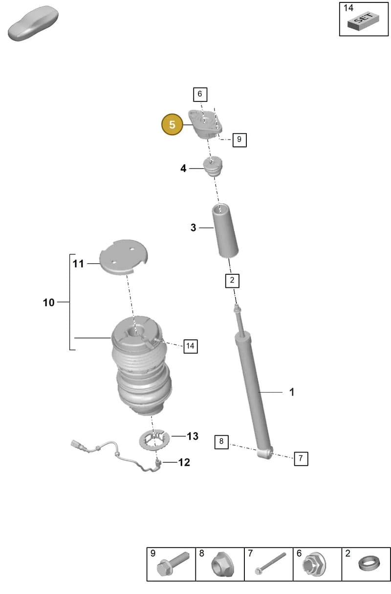 9J1513353 — Porsche Taycan Sport Turismo (2019-2024) diagram p56502000, position 5