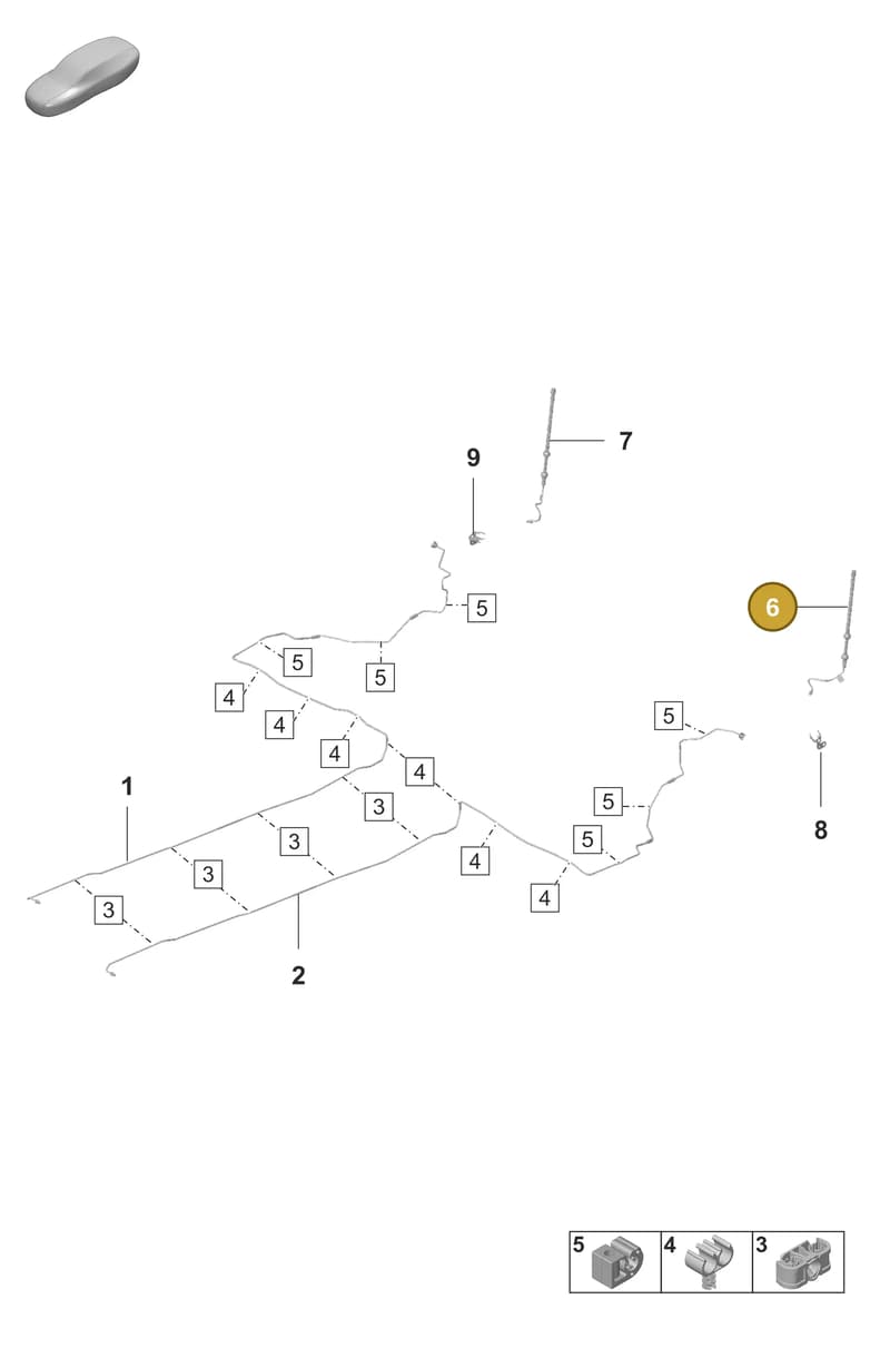 9J1611775E — Porsche Taycan Sport Turismo (2019-2024) diagram p56604020, position 6