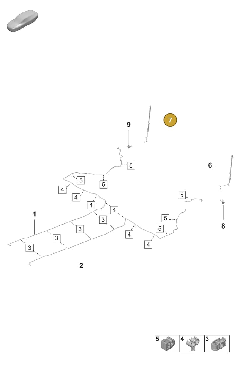 9J1611776E — Porsche Taycan Sport Turismo (2019-2024) diagram p56604020, position 7