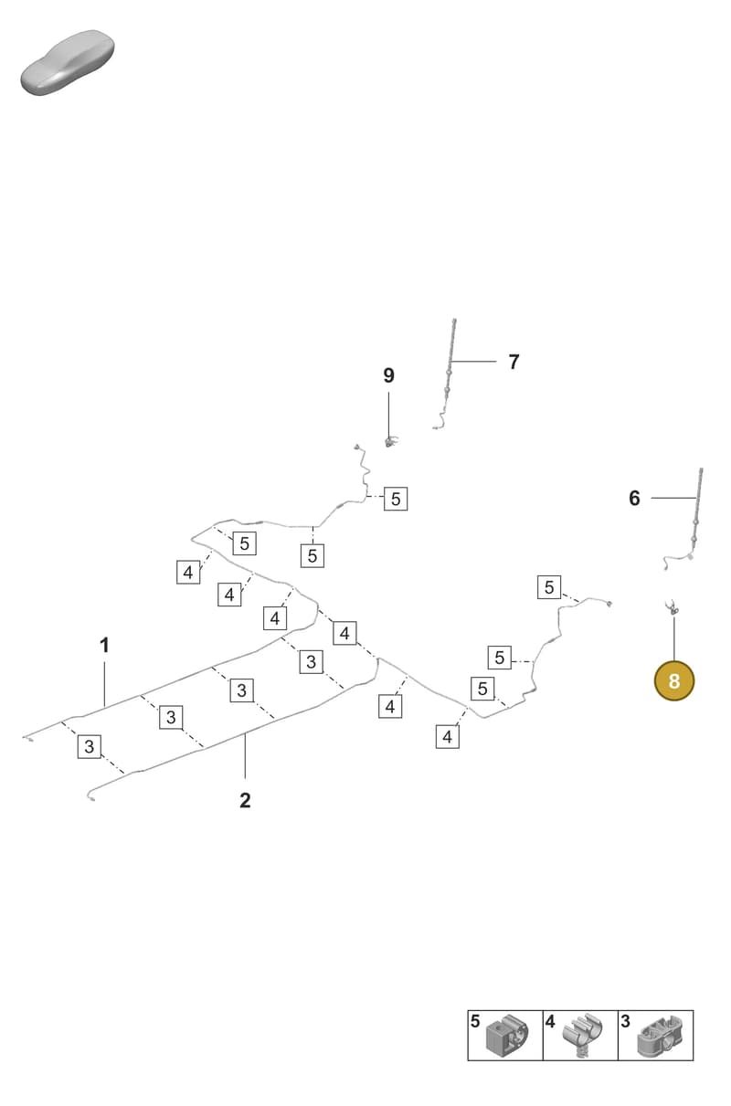 9J1611797E — Porsche Taycan Sport Turismo (2023-2025) diagram p56604020, position 8