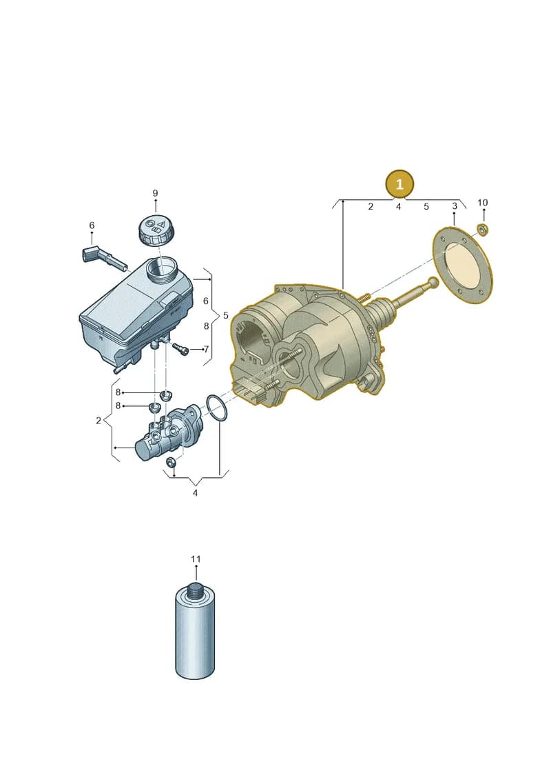9J1614105S — Audi RS e-tron GT (2020-2025) diagram 4j1612020, position 1