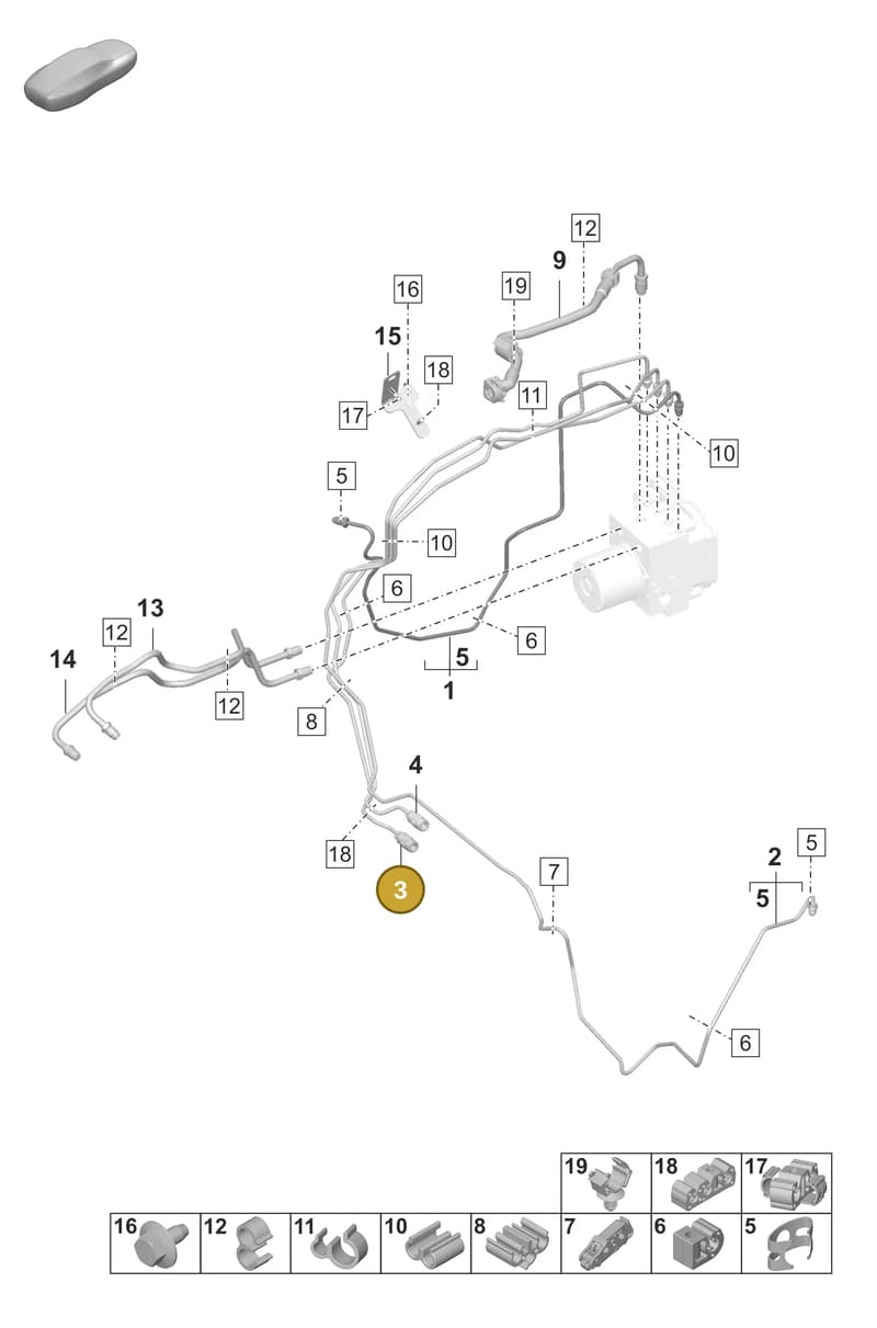 9J1614723E — Porsche Taycan Sport Turismo (2023-2025) diagram p56604010, position 3